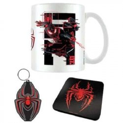 Marvel set mug, sous-verre et porte-clés Spider-Man Miles Morales Web Glitch
