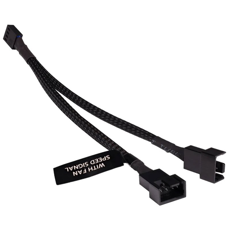 Alphacool Y-Splitter 4-Pin auf 2x 4-Pin PWM 15cm - schwarz