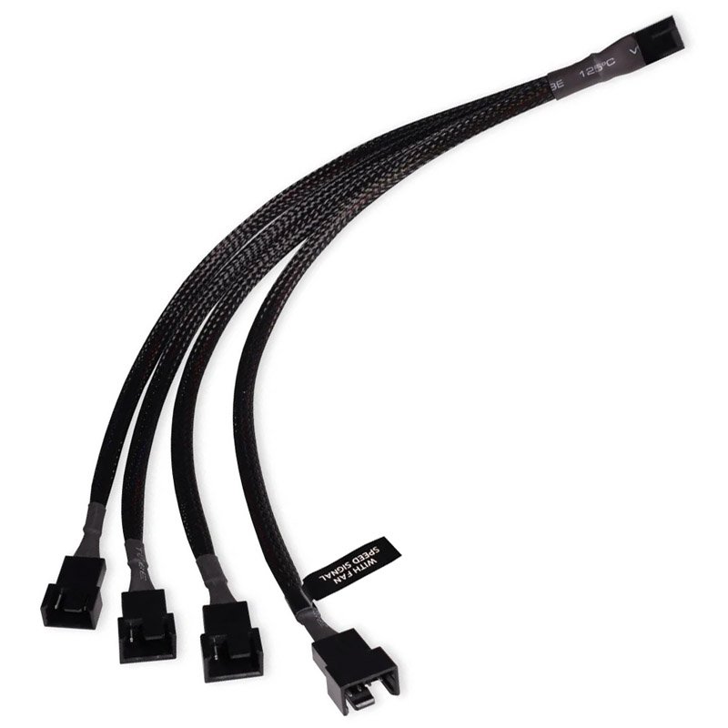 Alphacool Y-Splitter 4-Pin auf 4x 4-Pin PWM 30cm - schwarz