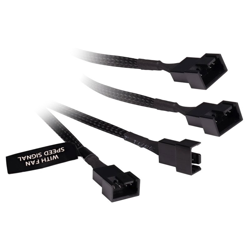 Alphacool Y-Splitter 4-Pin auf 4x 4-Pin PWM 30cm - schwarz