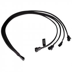 Alphacool Y-Splitter 4-Pin auf 4x 4-Pin PWM 60cm - schwarz