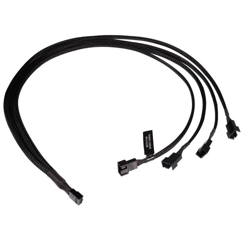 Alphacool Y-Splitter 4-Pin auf 4x 4-Pin PWM 60cm - schwarz