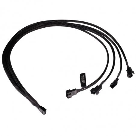 Alphacool Y-Splitter 4-Pin auf 4x 4-Pin PWM 60cm - schwarz