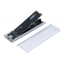 SSD M.2 NVMe/NGFF USB-C 10G Transparent Enclosure