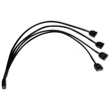 Alphacool Y-Splitter aRGB 3-Pin auf 4x 3-Pin 30cm - schwarz