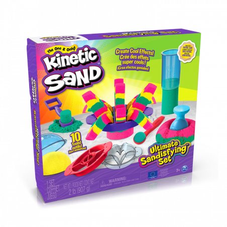 Kinetic Sand SABLE MAGIQUE - ULTIMATE SANDISFYING SET 907 G + 10 MOULES - Créez Différentes Formes Hypnotisantes avec 