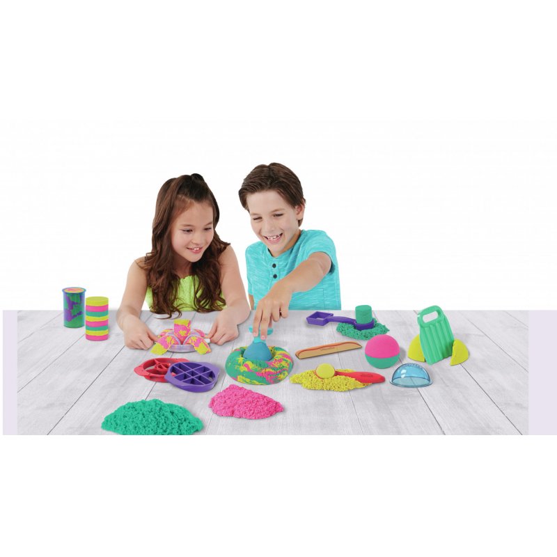 Kinetic Sand SABLE MAGIQUE - ULTIMATE SANDISFYING SET 907 G + 10 MOULES - Créez Différentes Formes Hypnotisantes avec 
