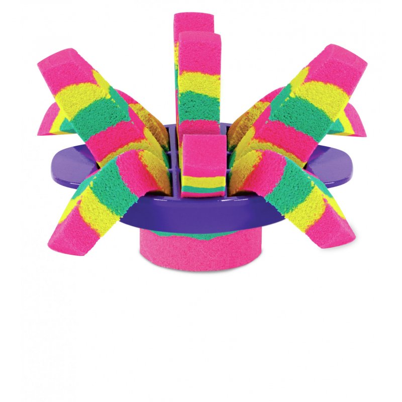 Kinetic Sand Ultimate Sandisfying Set, 2lb of Pink, Yellow and Teal Play Sand, 10 Molds and Tools, Sensory Toys for Kids