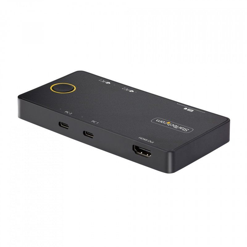 StarTech.com 2-Port USB-C KVM Switch, Single-4K 60Hz HDMI Monitor, Dual-100W Power Delivery Pass-through Ports, Bus Powe