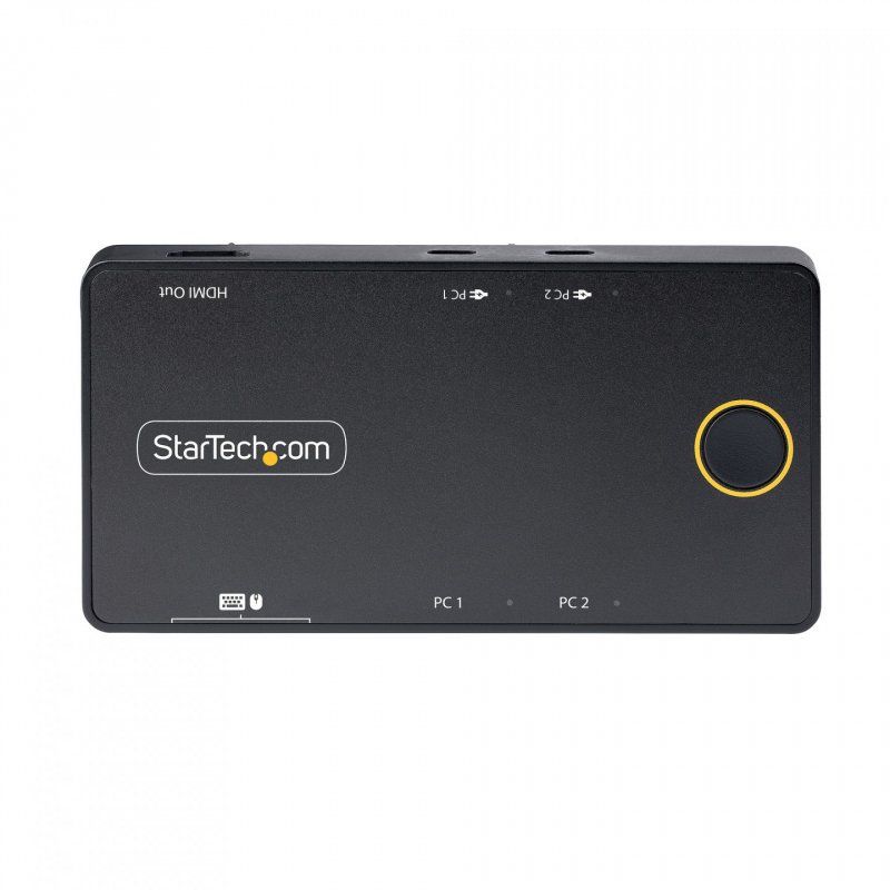 StarTech.com 2-Port USB-C KVM Switch, Single-4K 60Hz HDMI Monitor, Dual-100W Power Delivery Pass-through Ports, Bus Powe