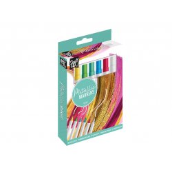 Craft ID - Metallic markers, 6 pcs - (K-CR5002/GE)