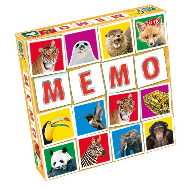Tactic Wildlife Memo Card Game Matching