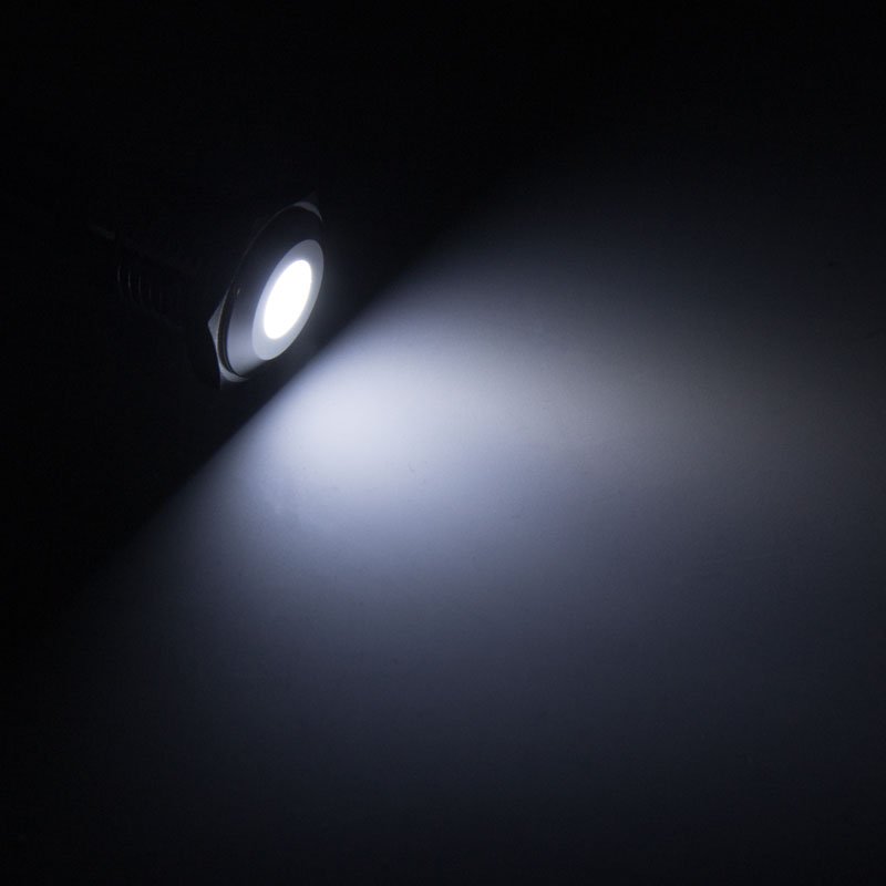 Lamptron compatible Vandalismus-gesicherte LED - weiß, schwarze Fassung