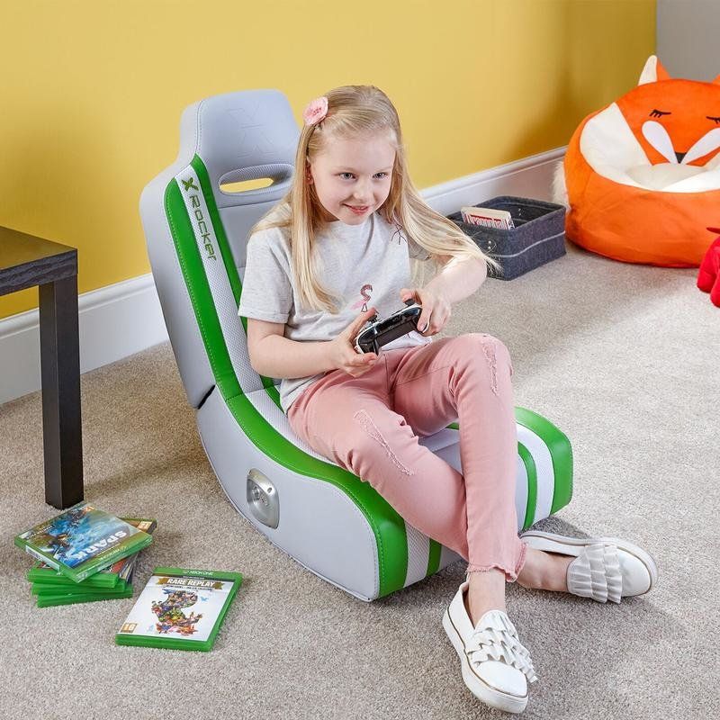 X Rocker - Siège de jeu Audio Stereo Rocker Shadow 2.0 Vert