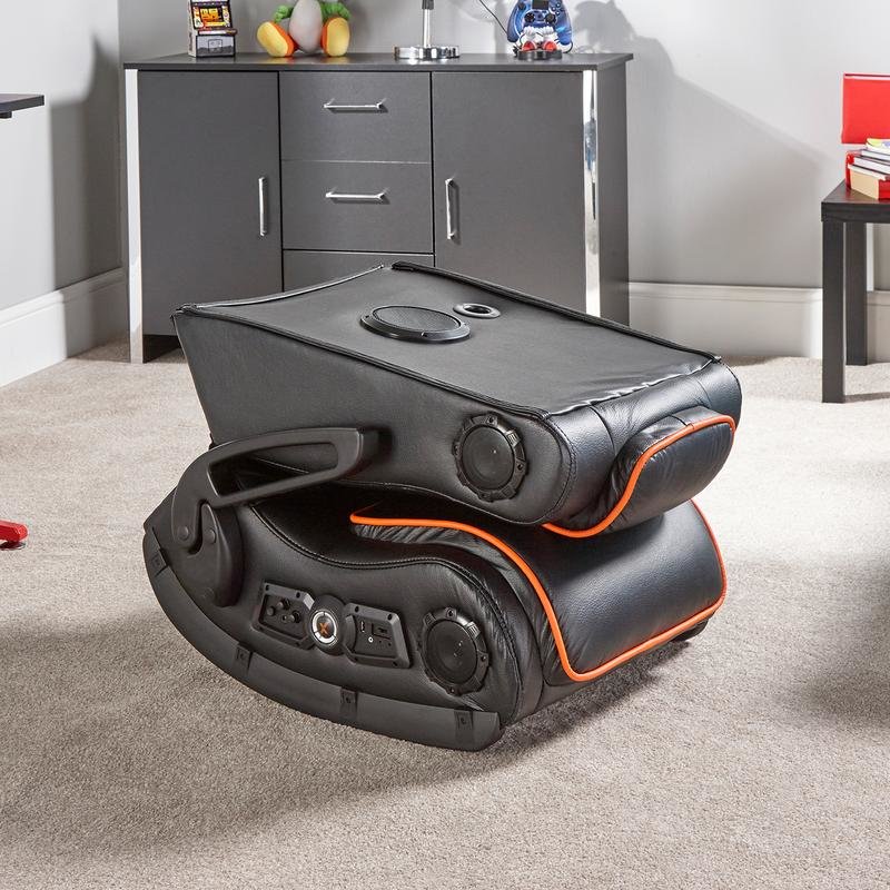 X Rocker Sentinel Console gaming chair Upholstered padded seat Black, Orange