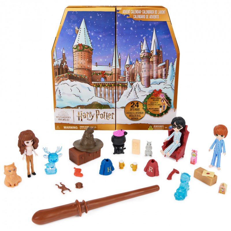 Wizarding World HARRY POTTER - CALENDRIER DE L'AVENT 2023 - Calendrier de L'Avent pour Noël Avec 24 Surprises, Figurine