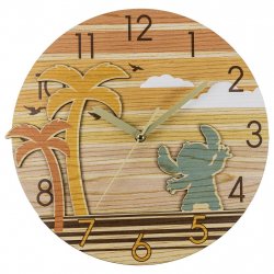 STITCH - Sunset - Horloge Murale Métal