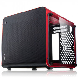 Raijintek compatible METIS EVO TG Mini-ITX-Gehäuse, Tempered Glass - rouge