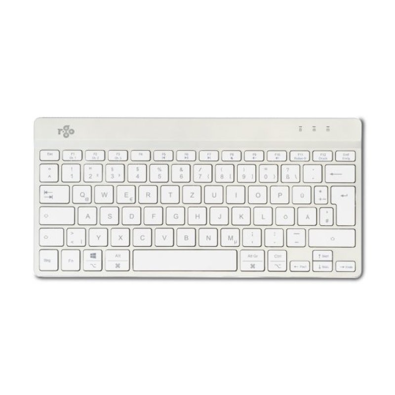 R-Go Tools Compact Break RGOCODEWLWH clavier Bluetooth QWERTZ Allemand Blanc