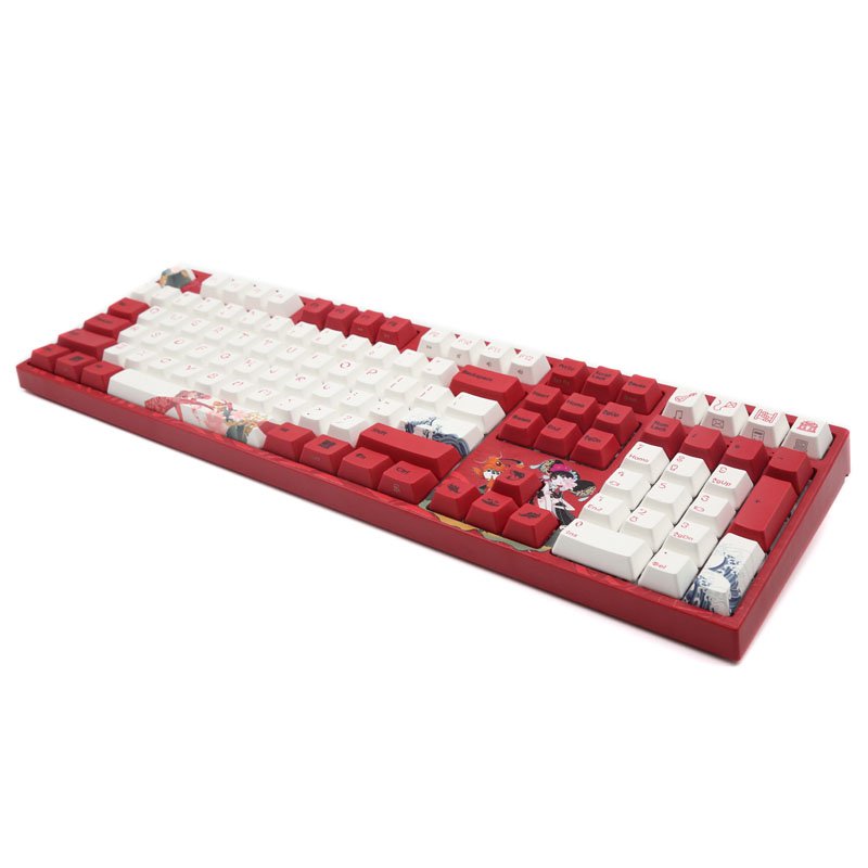 Varmilo VEA108 Koi Gaming Tastatur, MX-Silent-Red, weiße LED - US Layout