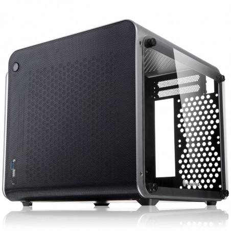 Raijintek compatible METIS EVO TG Mini-ITX-Gehäuse, Tempered Glass - argent