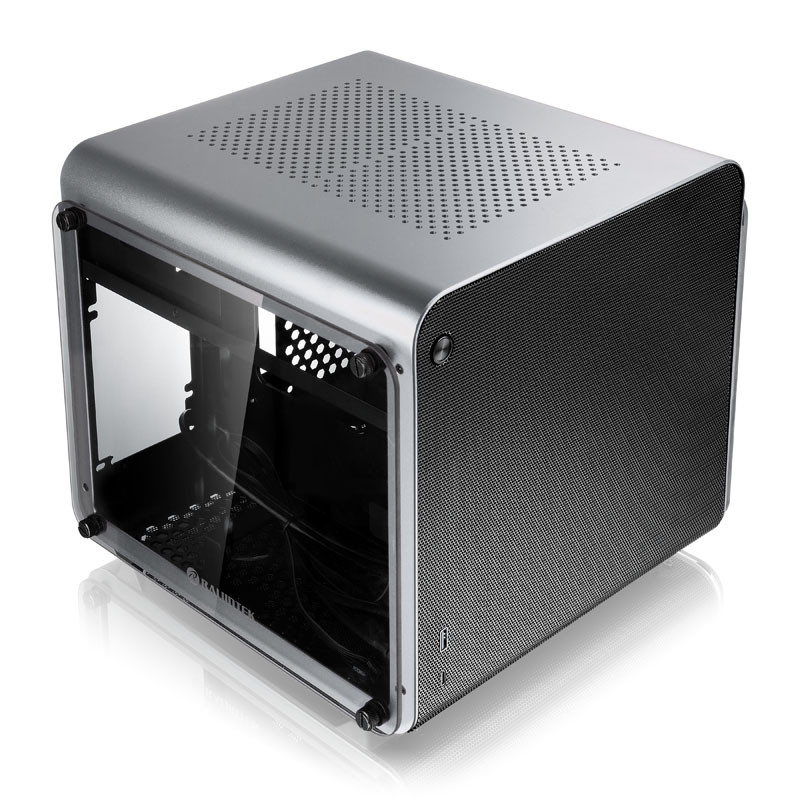 Raijintek compatible METIS EVO TG Mini-ITX-Gehäuse, Tempered Glass - argent