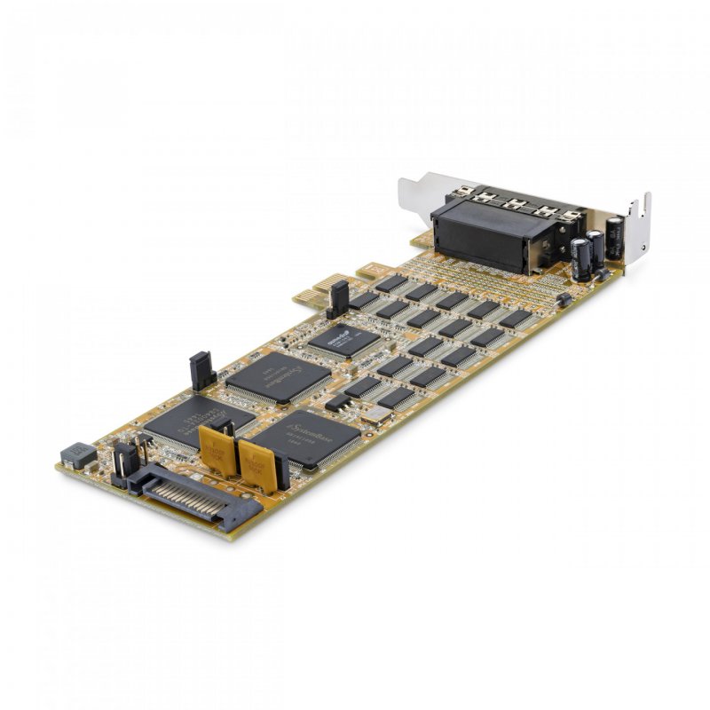 StarTech.com Carte Série PCI Express - 16 Ports DB9 RS232 - Low + Full Profile - Adaptateur Série Multiport - Carte