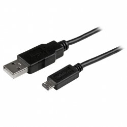CABLE CHARGE / SYNCHRONISATION USB A VERS MICRO B SLIM 3M NOIR