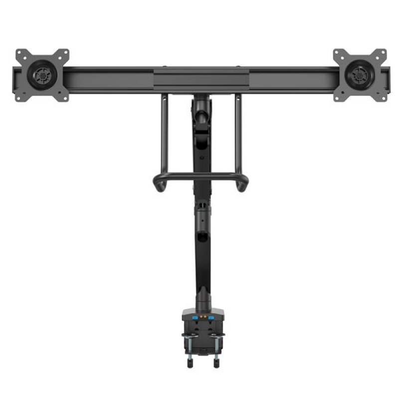 StarTech.com Desk Mount Dual Monitor Arm with USB & Audio - Slim Full Motion Adjustable Dual Monitor VESA Mount for up