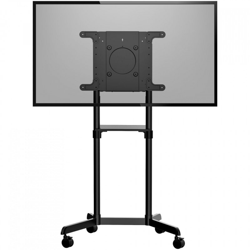 StarTech.com Mobile TV Cart - Portable Rolling TV Stand for 37-70" VESA Display (154lb/70kg) - TV Stand w/Shelf &