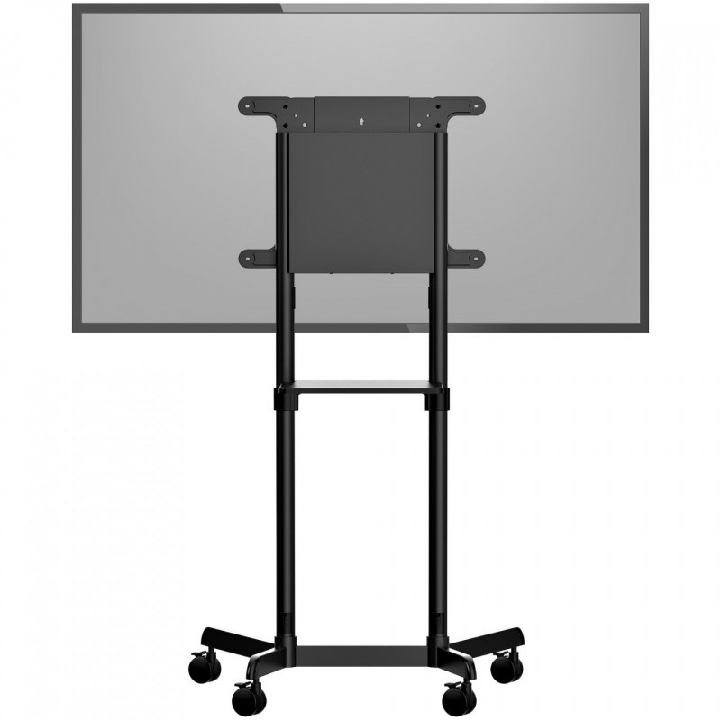 StarTech.com Mobile TV Cart - Portable Rolling TV Stand for 37-70" VESA Display (154lb/70kg) - TV Stand w/Shelf &