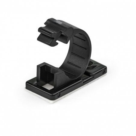StarTech.com 100 Adhesive Cable Management Clips Black - Network/Ethernet/Office Desk/Computer Cord Organizer - Sticky
