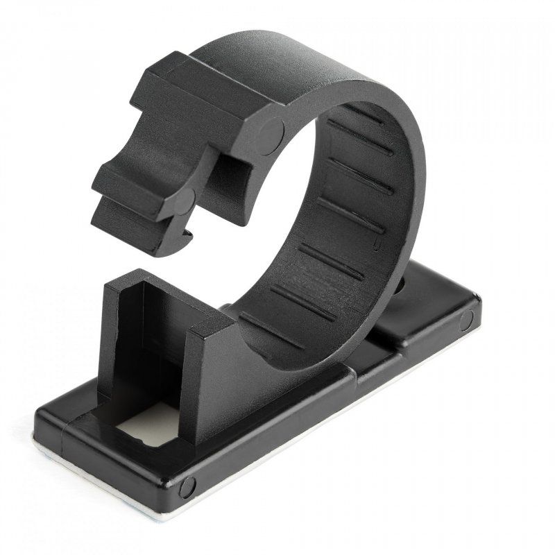 StarTech.com 100 Adhesive Cable Management Clips Black - Network/Ethernet/Office Desk/Computer Cord Organizer - Sticky
