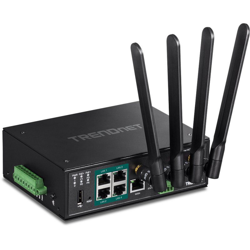 Trendnet TI-WP100 routeur sans fil Gigabit Ethernet Bi-bande (2,4 GHz / 5 GHz) Noir