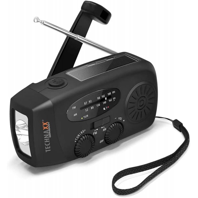 TECHNAXX HAND CRANK AND SOLAR RADIO TX-238