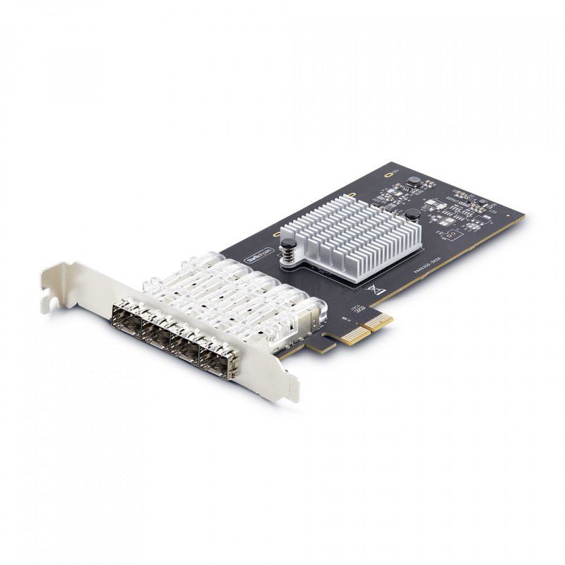 StarTech.com Carte Réseau GbE SFP à 4 Port, PCIe 2.0 x2, Intel I350-AM4, Carte Contrôleur 4x 1GbE, 1000BASE