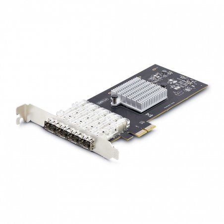 StarTech.com Carte Réseau GbE SFP à 4 Port, PCIe 2.0 x2, Intel I350-AM4, Carte Contrôleur 4x 1GbE, 1000BASE