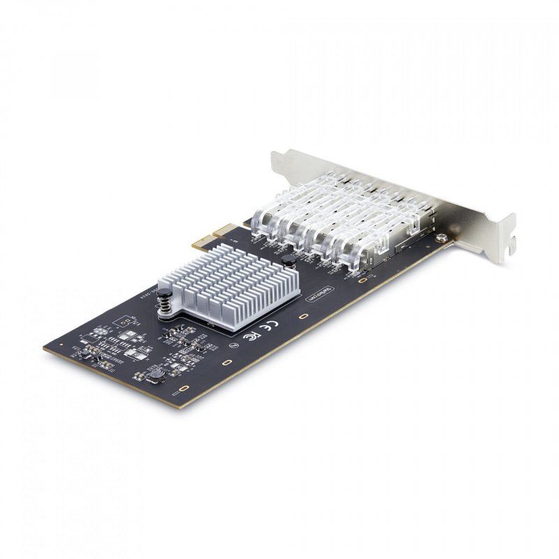 StarTech.com Carte Réseau GbE SFP à 4 Port, PCIe 2.0 x2, Intel I350-AM4, Carte Contrôleur 4x 1GbE, 1000BASE