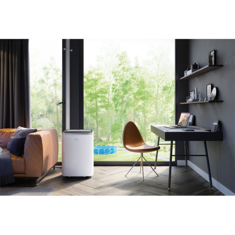 AEG ChillFlexPro AXP26U338CW Climatiseur portatif 64 dB Noir, Argent, Blanc