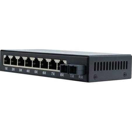 SWITCH 8 RJ-45 10/100 1 FIBER 100FX MULTIMODE SC 2KM