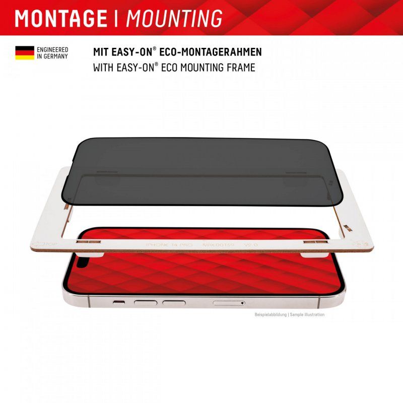 Displex Privacy Schutzglas für Iphone 15/15 Pro