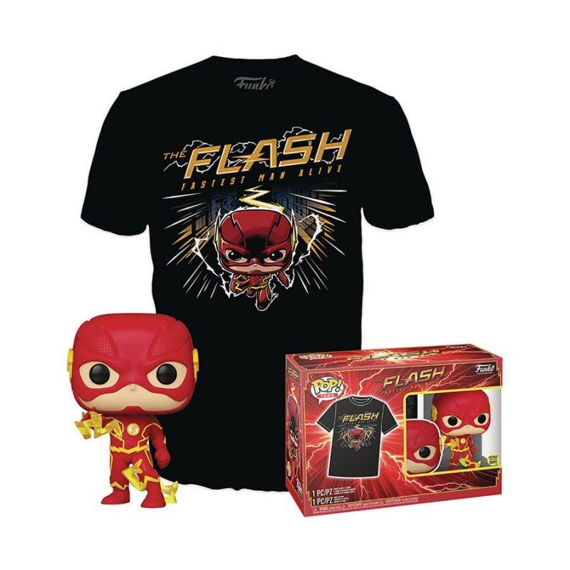 DC Comics POP! & Tee set figurine et T-Shirt The Flash (L)