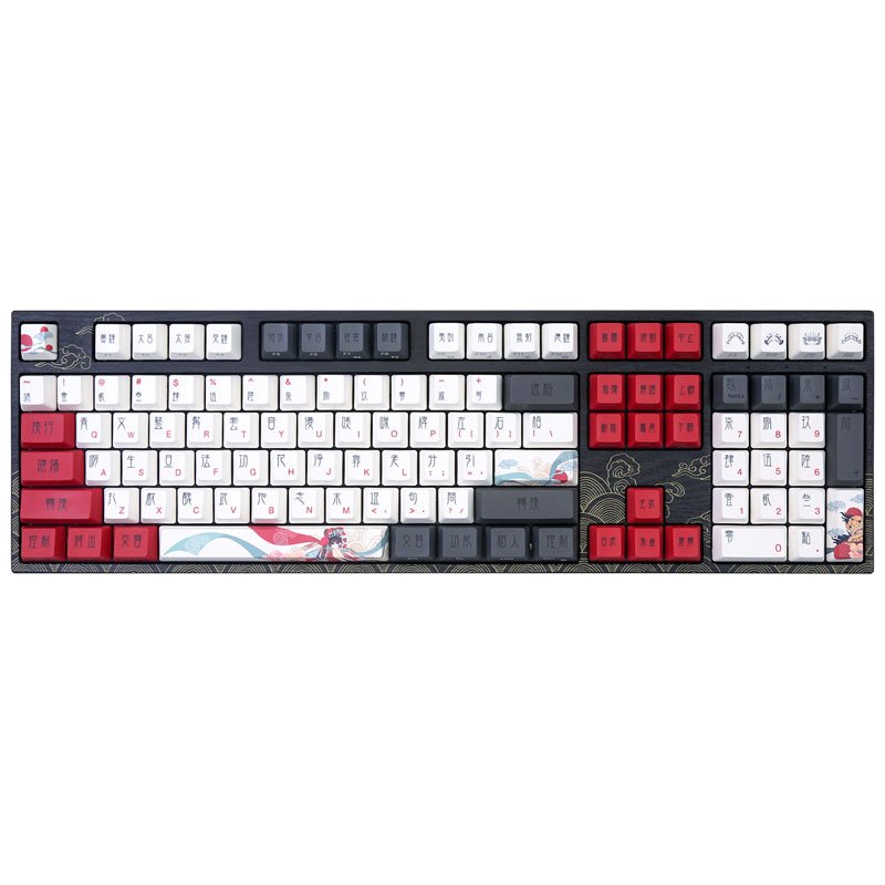 Varmilo VEA108 Beijing Opera Gaming Tastatur, MX-Brown, weiße LED - US Layout