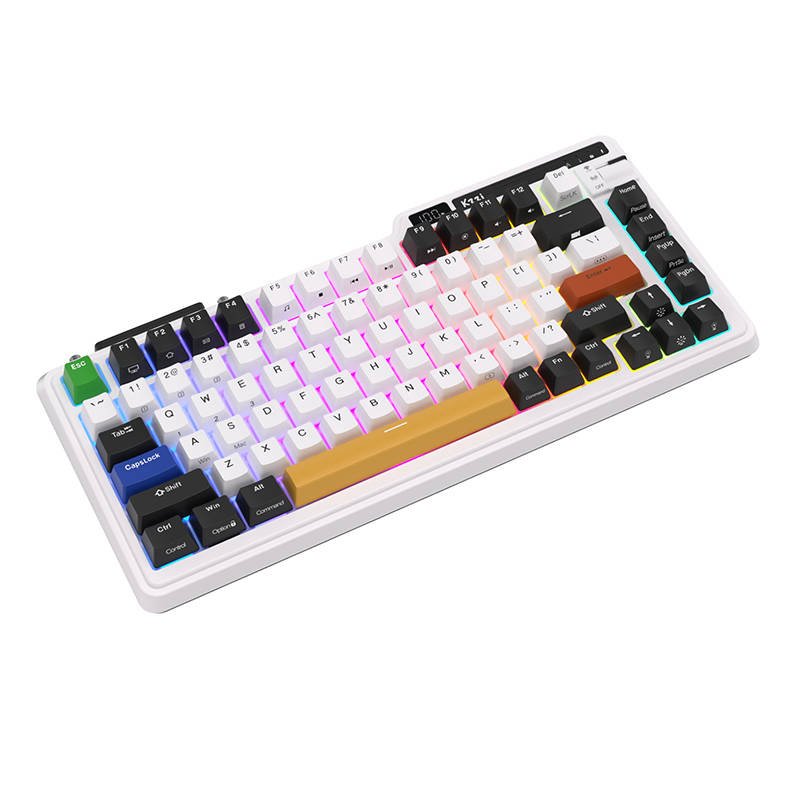 Mechanical keyboard Royal Kludge KZZI K75 pro RGB, Moment Switch (black and white)