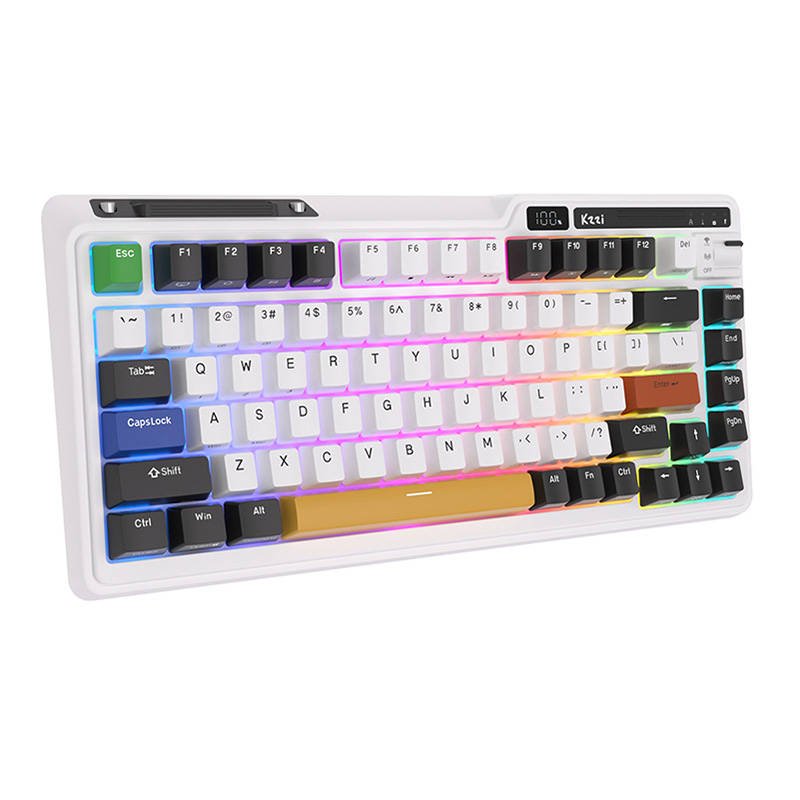 Mechanical keyboard Royal Kludge KZZI K75 pro RGB, Eternity Switch (black and white)