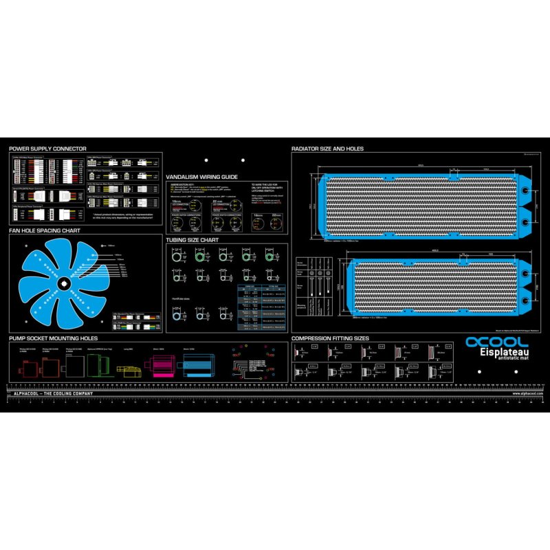 Alphacool Eisplateau Anti-Statik Arbeits- und Montagematte 120x60cm