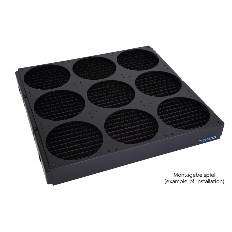 Alphacool Nova 1080 Lüfterblende 9x120mm - Black