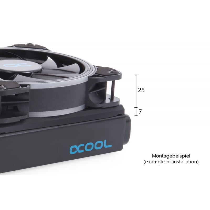 Alphacool Shroud & Entkopplung 120mm (7mm stark) inkl. 4x M3x37mm Schrauben