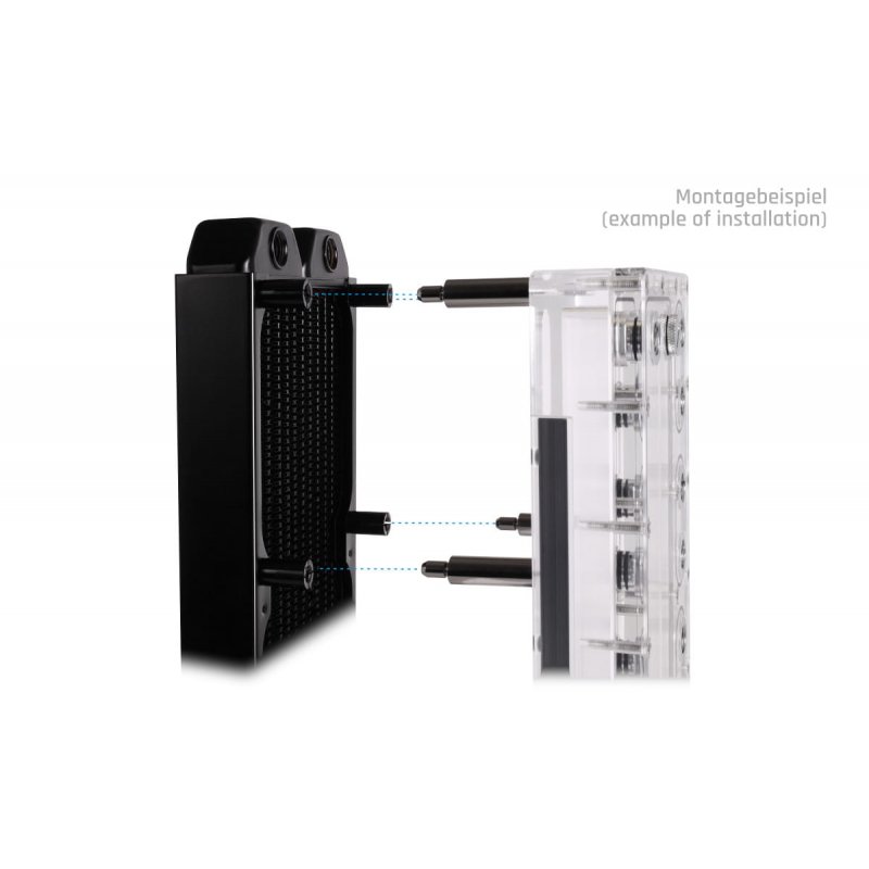 Alphacool Core Push Mounting 50mm M3/M4/UNC 6-32 Set 4x""