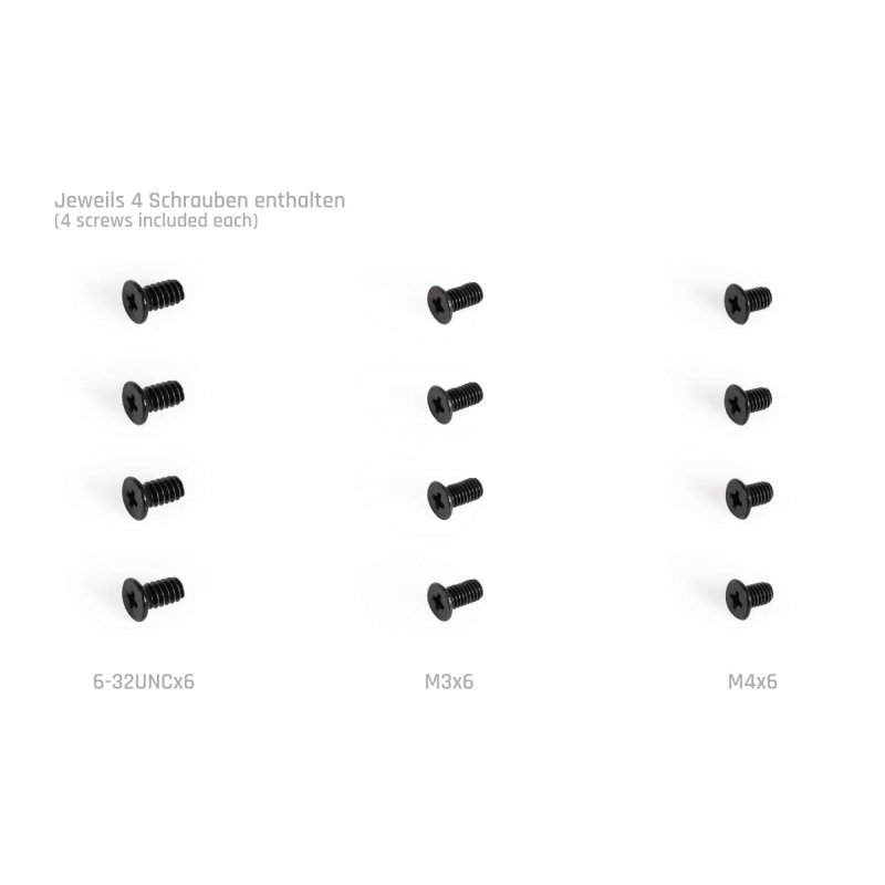 Alphacool Core Push Mounting 50mm M3/M4/UNC 6-32 Set 4x""